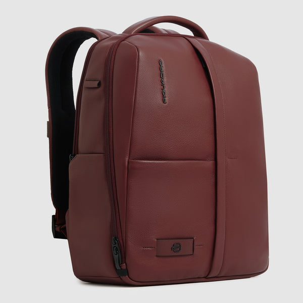 Leather 15.6" Laptop Backpack with Anti-Theft Zips - 2