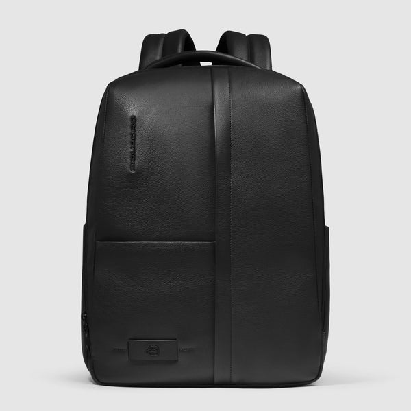 Leather 15.6" Laptop Backpack with Anti-Theft Zips - 1