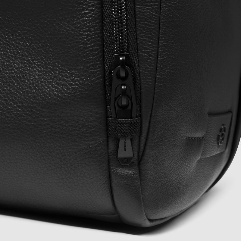 Leather 15.6" Laptop Backpack with Anti-Theft Zips