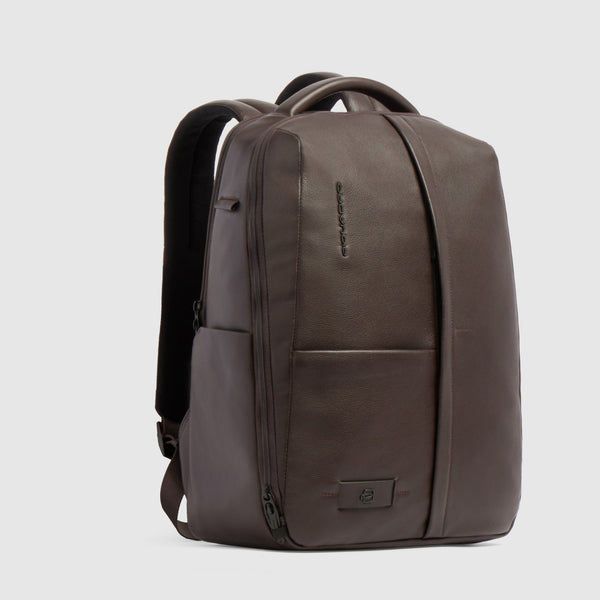 Leather 15.6" Laptop Backpack with Anti-Theft Zips - 2