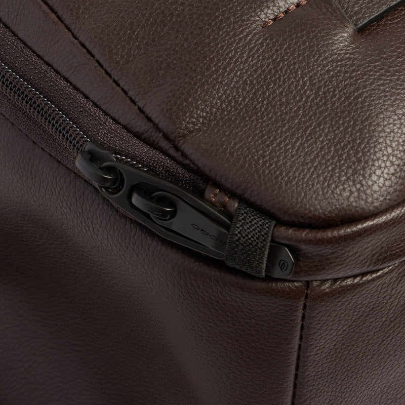 Leather 15.6" Laptop Backpack with Anti-Theft Zips