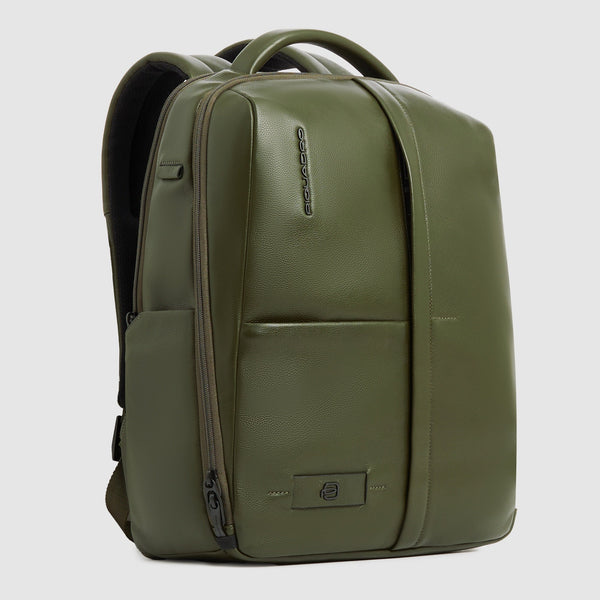 Leather 15.6" Laptop Backpack with Anti-Theft Zips - 2