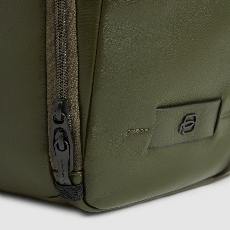 Leather 15.6" Laptop Backpack with Anti-Theft Zips