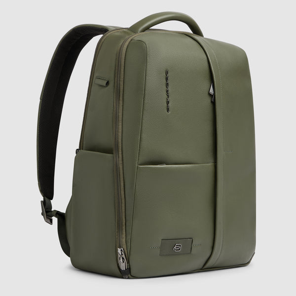 Leather 15.6" Laptop Backpack with Anti-Theft Zips - 2