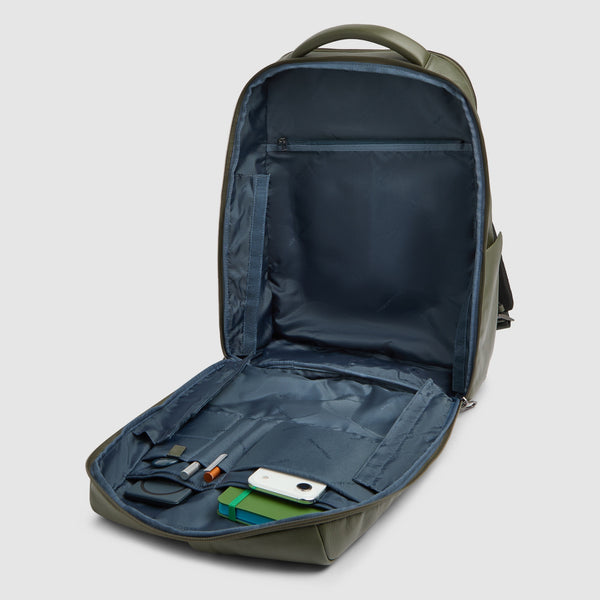 Leather 15.6" Laptop Backpack with Anti-Theft Zips - 5