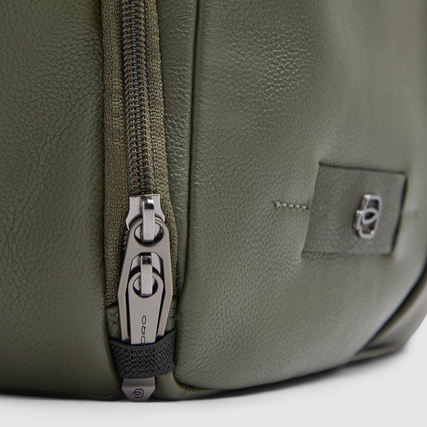 Leather 15.6" Laptop Backpack with Anti-Theft Zips - 8