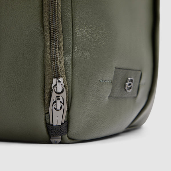 Leather 15.6" Laptop Backpack with Anti-Theft Zips - 8