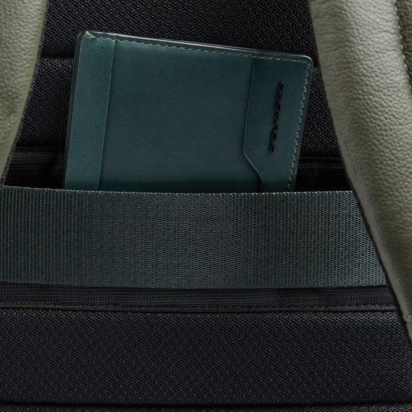 Leather 15.6" Laptop Backpack with Anti-Theft Zips - 9