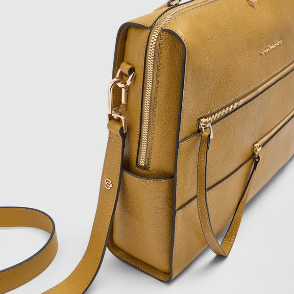 Women's 14-Inch Leather Laptop Bag with RFID Protection - 5
