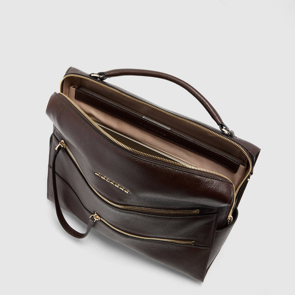 Women's 14-Inch Leather Laptop Bag with RFID Protection - 4