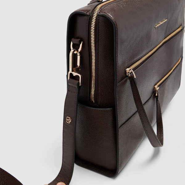 Women's 14-Inch Leather Laptop Bag with RFID Protection - 5