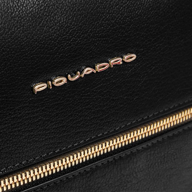 Women's 14-Inch Leather Laptop Bag with RFID Protection - Black - photo 6