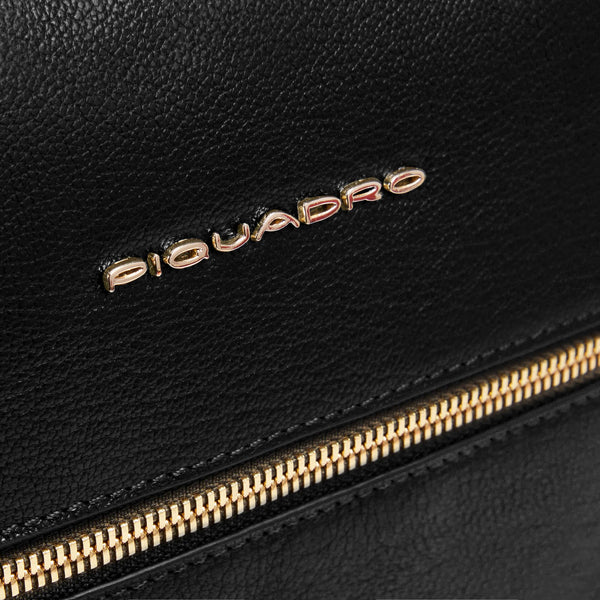 Women's 14-Inch Leather Laptop Bag with RFID Protection - Black - photo 6
