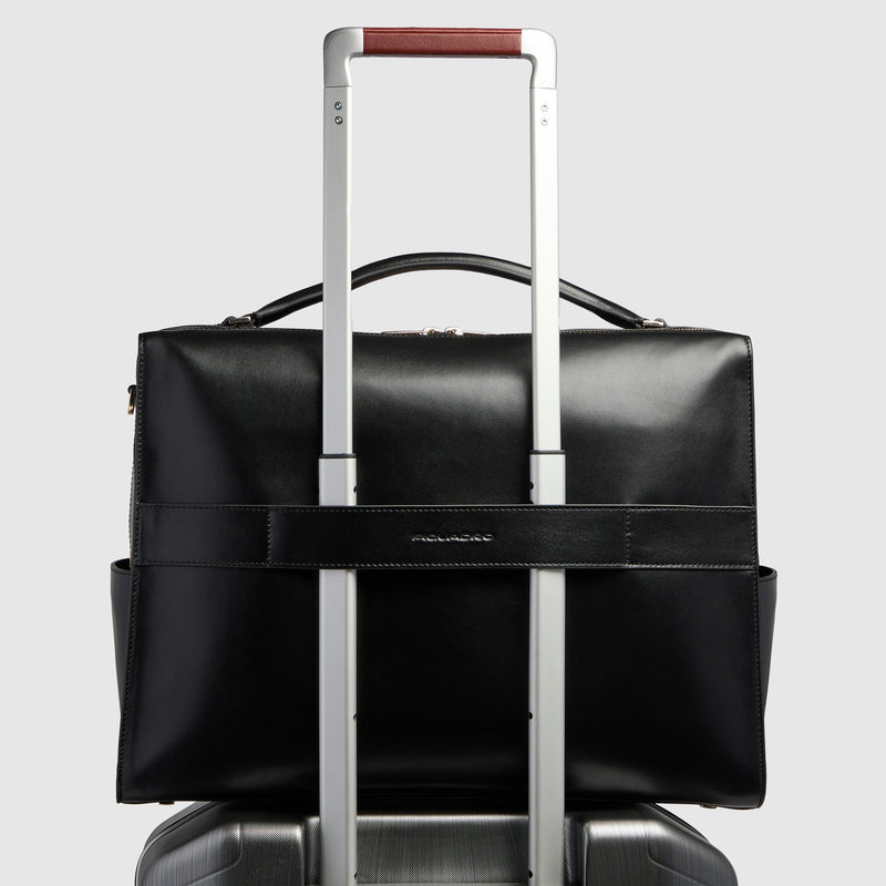 Women's Leather Laptop Bag 15.6" Patricia - Black - photo 3