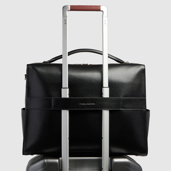 Women's Leather Laptop Bag 15.6" Patricia - Black - photo 3