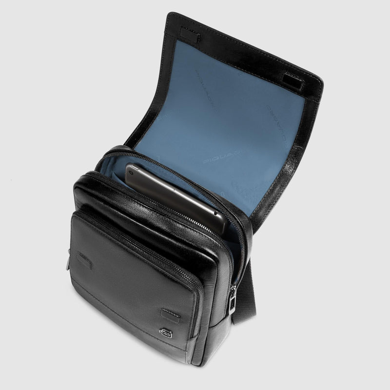 Flap-over men's crossbody bag