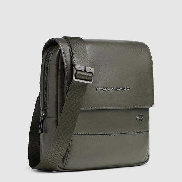 Flap-over men's crossbody bag
