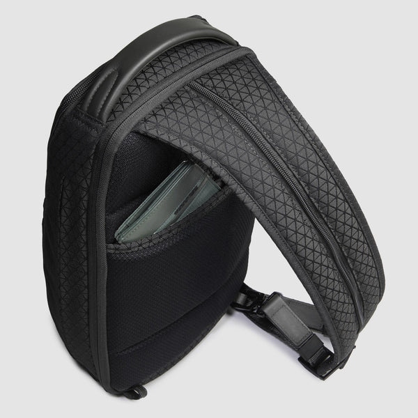 Sling bag in recycled fabric