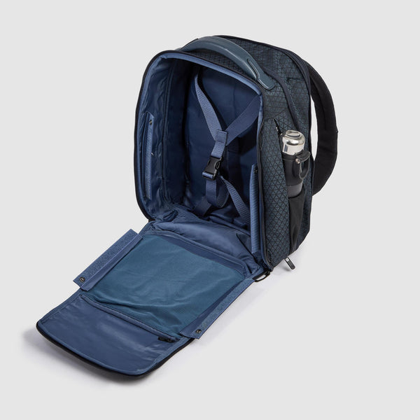Modular, travel laptop backpack in recycled fabric