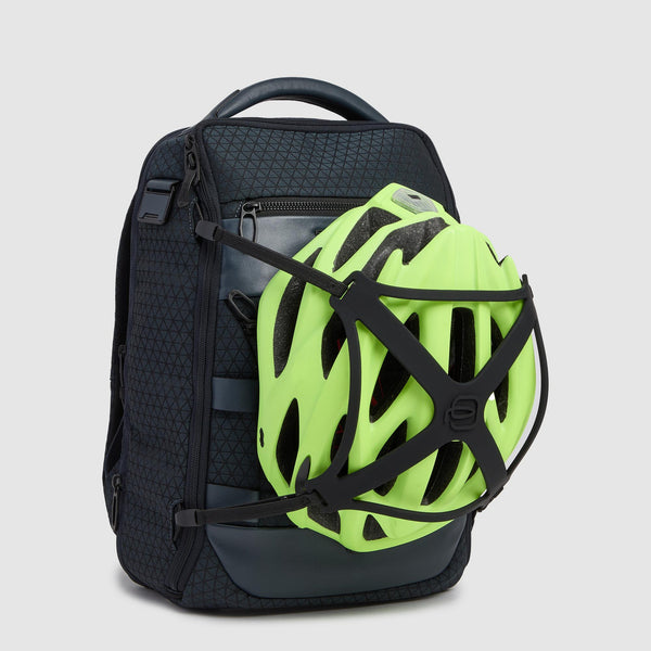 Modular, travel laptop backpack in recycled fabric
