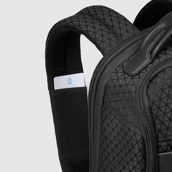 Modular, travel laptop backpack in recycled fabric