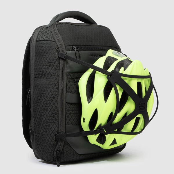 Modular, travel laptop backpack in recycled fabric