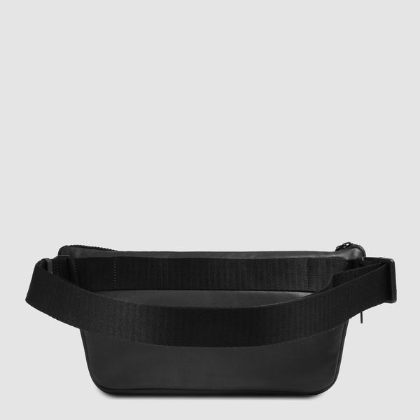 Expandable leather bum bag