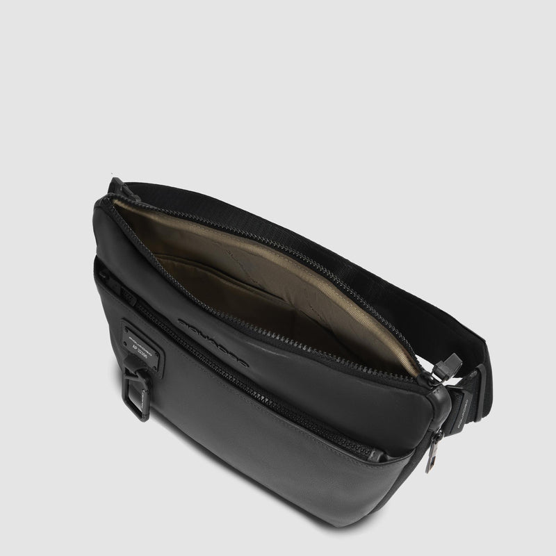 Expandable leather bum bag