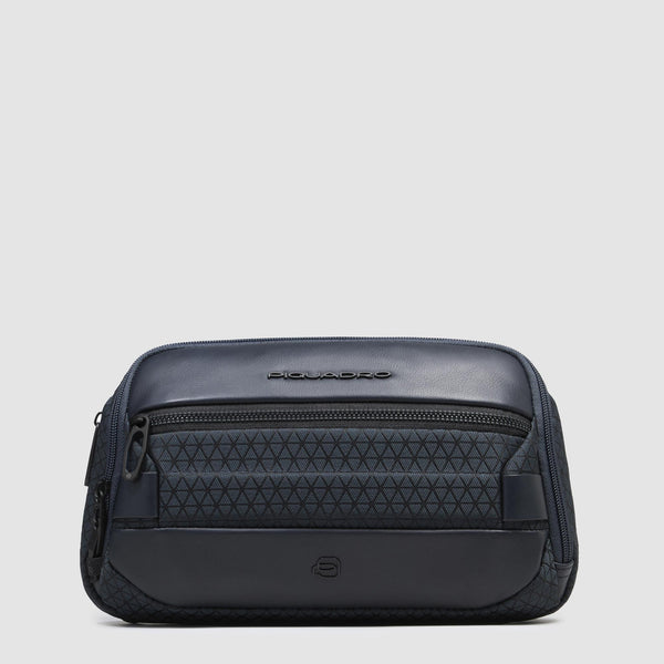Expandable bum bag in recycled fabric