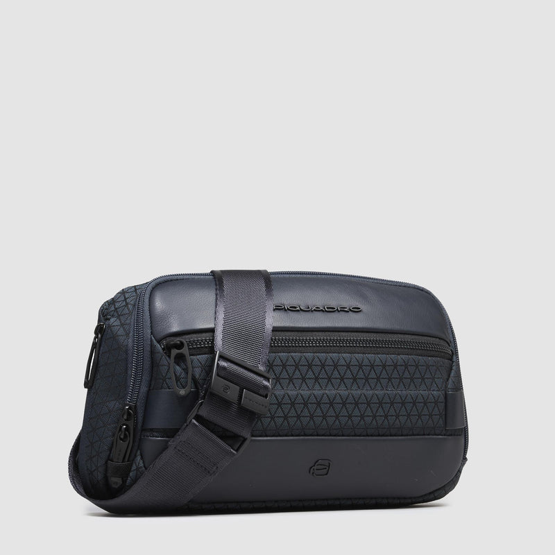 Expandable bum bag in recycled fabric