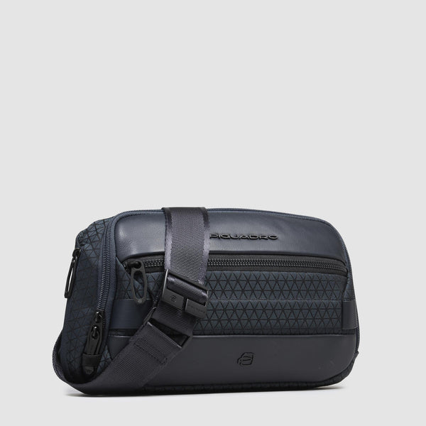 Expandable bum bag in recycled fabric