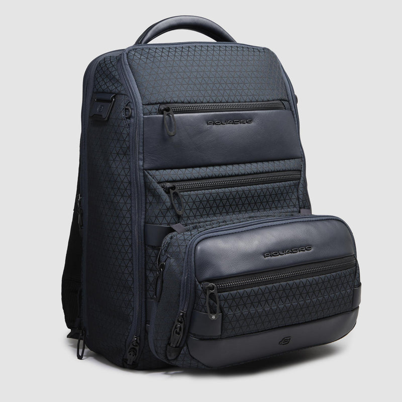 Expandable bum bag in recycled fabric