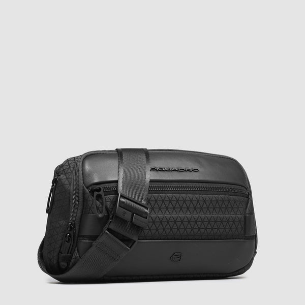 Expandable bum bag in recycled fabric