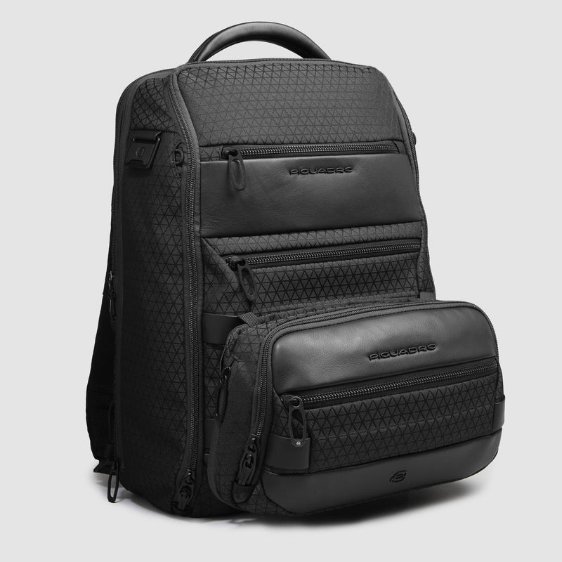 Expandable bum bag in recycled fabric