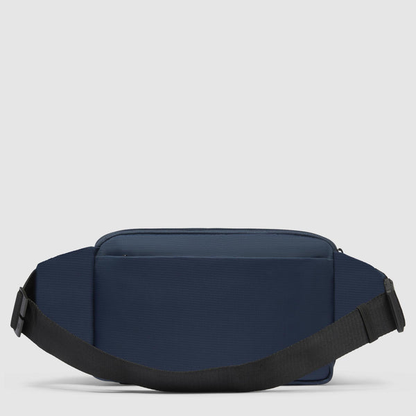 Bum bag in recycled fabric and leather