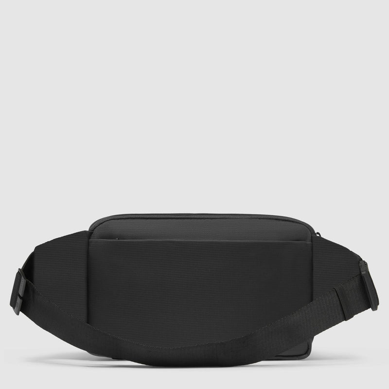Bum bag in recycled fabric and leather