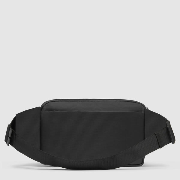 Bum bag in recycled fabric and leather