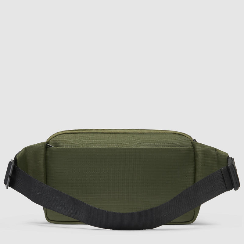 Bum bag in recycled fabric and leather