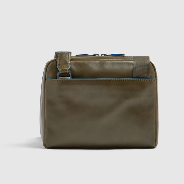 Leather Crossbody Bag with RFID Protection - Olive green - photo 3