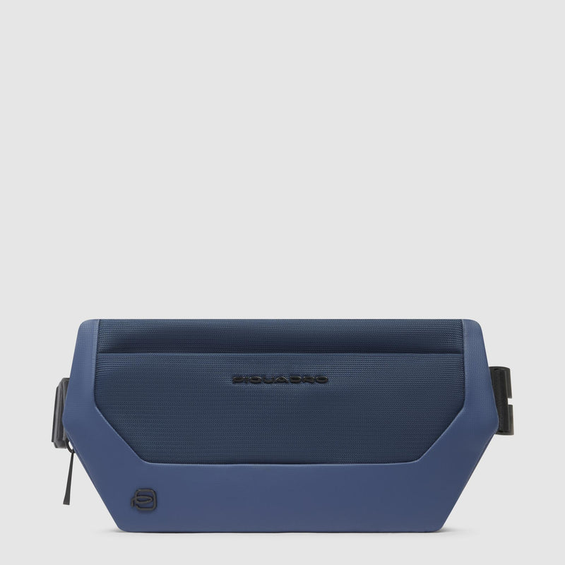 Bum bag in recycled fabric and leather