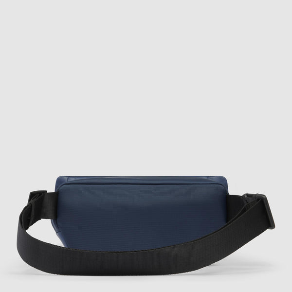 Bum bag in recycled fabric and leather
