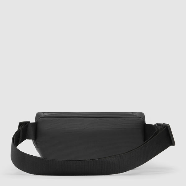 Bum bag in recycled fabric and leather