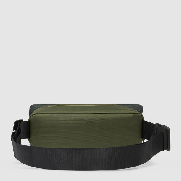Bum bag in recycled fabric and leather