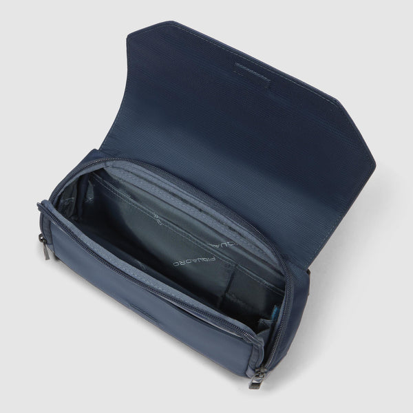 Bum bag in recycled fabric and leather