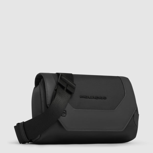 Bum bag in recycled fabric and leather