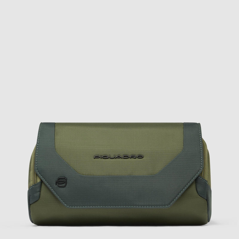 Bum bag in recycled fabric and leather