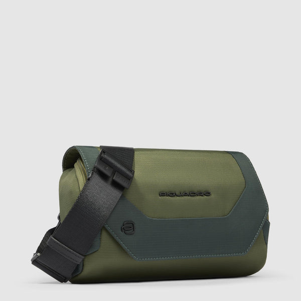 Bum bag in recycled fabric and leather