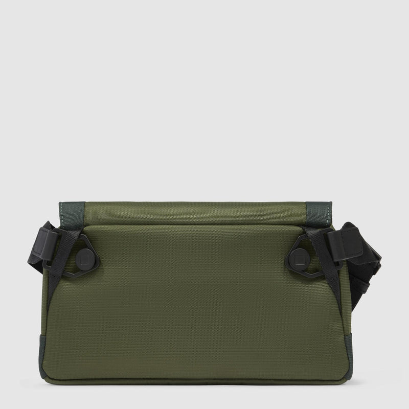 Bum bag in recycled fabric and leather