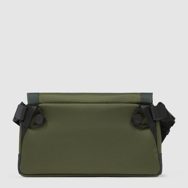 Bum bag in recycled fabric and leather