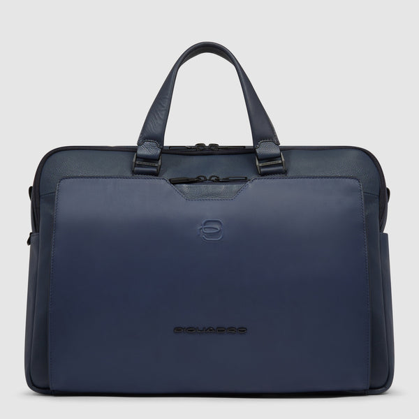 Leather Laptop Bag 15.6" with Double Zip - 1